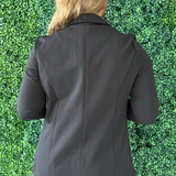 Solid Boyfriend Blazer W/ Princess Darts