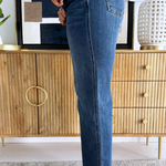 Pattie High Rise Straight Leg Back Darts 5 Pockets - The 308 Boutique