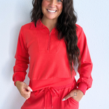 Brushed Modal Cozy Quarter-Zip Sweatshirt