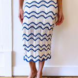 Wavy Knit Midi Skirt