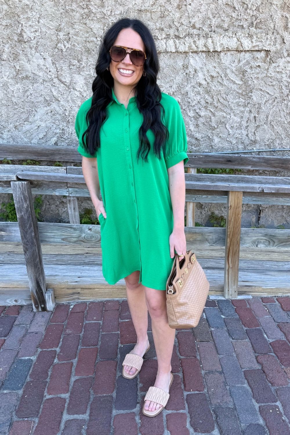 Short Sleeve Button Down Mini Dress w/ Pockets The 308 Boutique Short Sleeve Button Down Mini Dress w/ Pockets The 308 Boutique