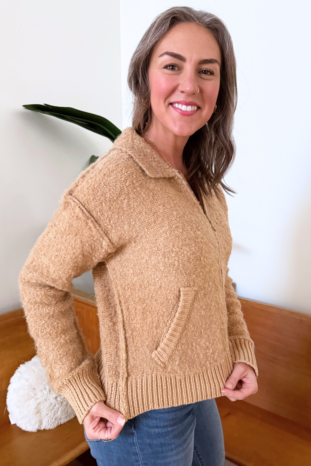 Zip Up Sweater Jacket - The 308 Boutique