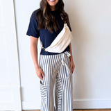 Stripe Wide Leg Pants