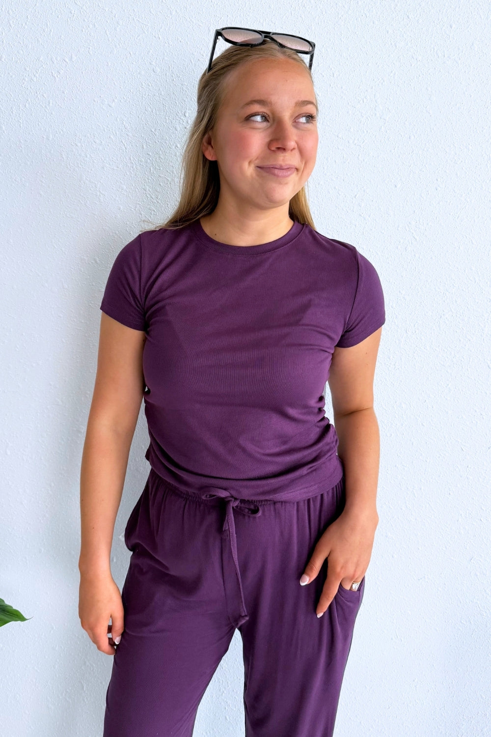 Ruched Side Short Sleeve Top