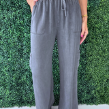 Mineral Wash Tencel Wide Pants