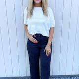 Suede Wide Leg Pant