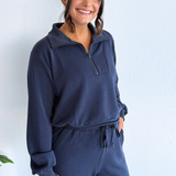 Brushed Modal Cozy Quarter-Zip Sweatshirt