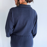 Brushed Modal Cozy Quarter-Zip Sweatshirt