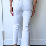 Kelsey High Rise Ankle Flare With Raw Hem