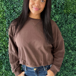 Bubble Hem French Terry Top - The 308 Boutique
