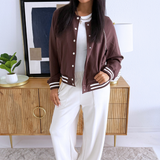 Button Front Bomber Jacket