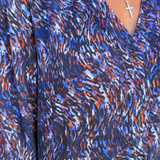 Long Sleeve Woven Blouse w/ Neck Tie