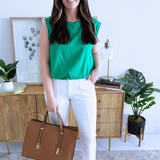 Stella High Rise Fab Ab Flare Front Pin Tuck