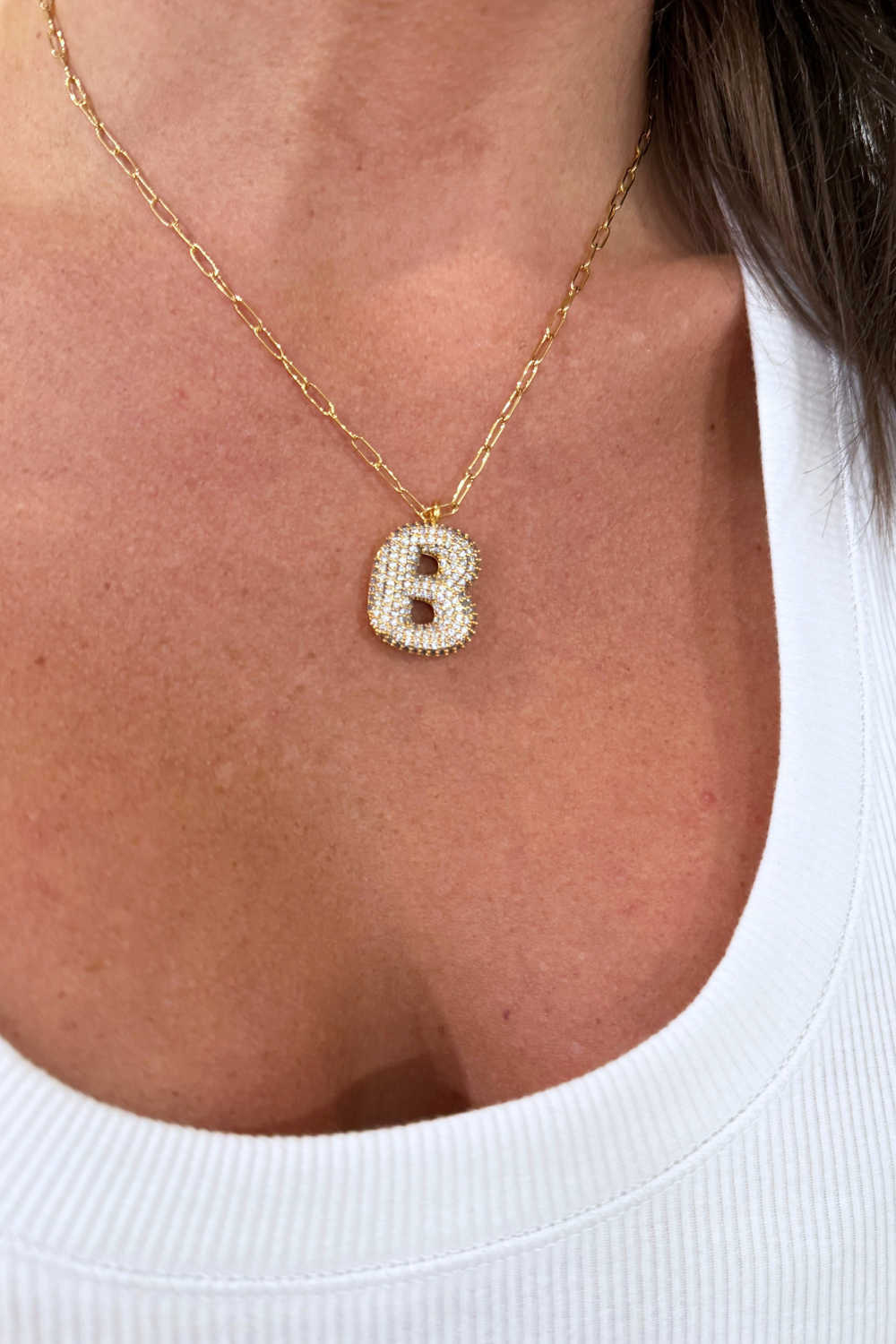 Bubble Initial Necklace - The 308 Boutique