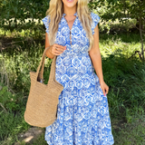 Floral Ruffle Maxi Dress