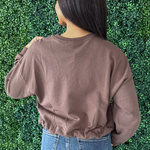 Bubble Hem French Terry Top - The 308 Boutique