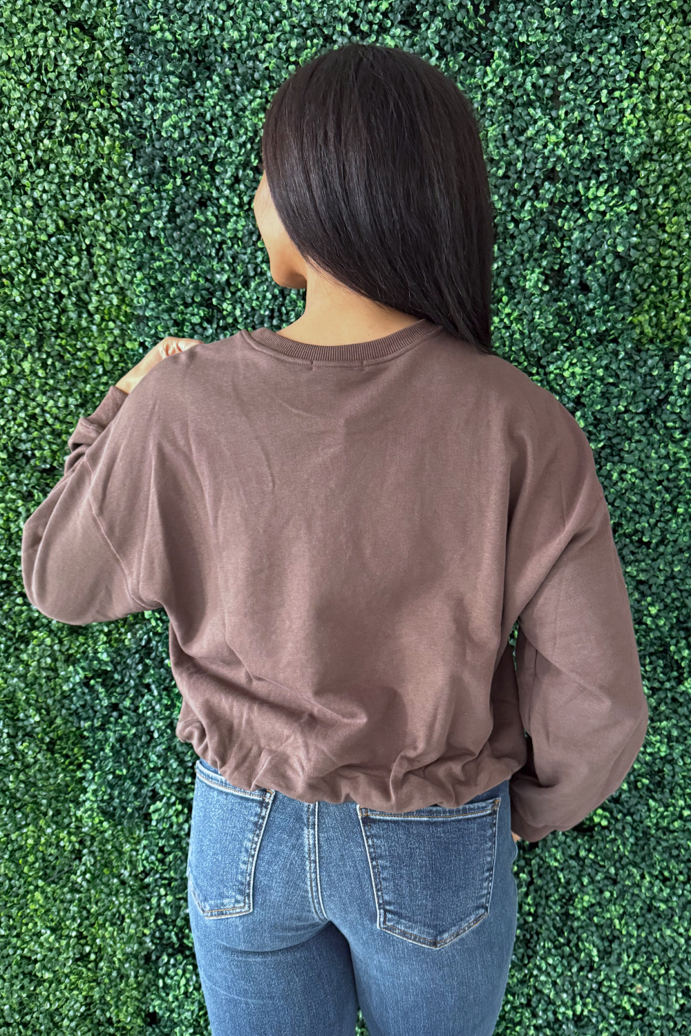 Bubble Hem French Terry Top - The 308 Boutique
