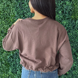 Bubble Hem French Terry Top - The 308 Boutique