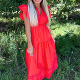 V Neck Maxi Dress