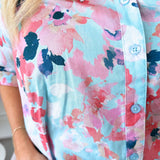 Donna Top w/ Top Front and Back Pleat Rolled Up Sleeve