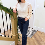 Contrast Sleeve Sweater