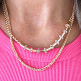Double Layer Link & Chain Necklace