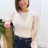 Contrast Sleeve Sweater