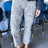 Kelsey High Rise Ankle Flare with Raw Hem
