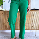 High Rise Wide Crop Cuffed Leg