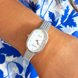 Retro Oval Stainless Steel Watch