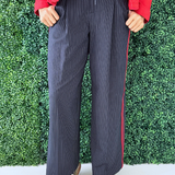 Wide Leg Pleated Trouser w/ Side Stripe 30" ins - The 308 Boutique