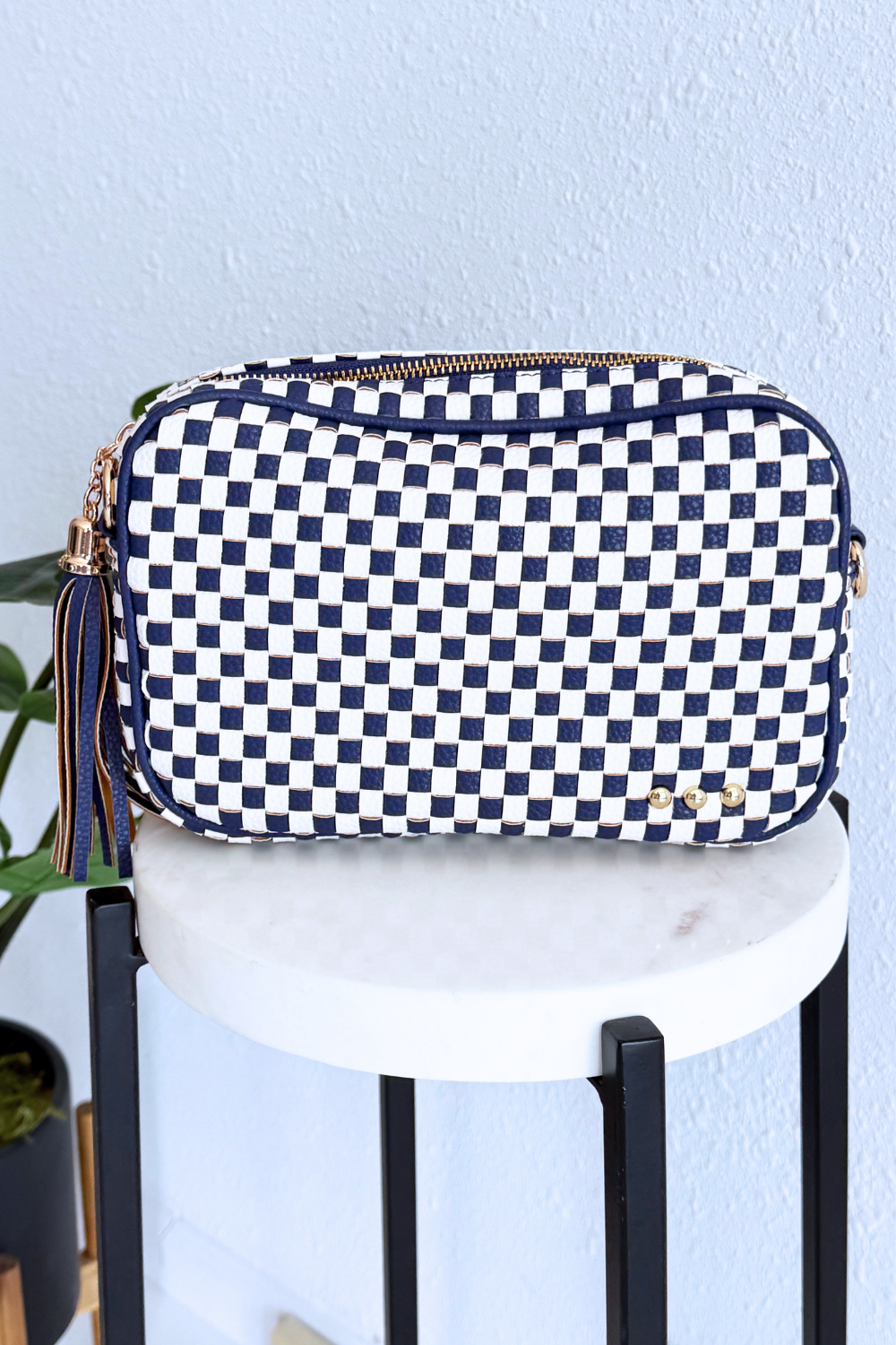 Woven Willow Camera Crossbody Bag