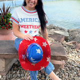 American Sweetheart with Stars Graphic Top