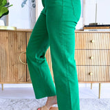High Rise Wide Crop Cuffed Leg