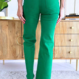 High Rise Wide Crop Cuffed Leg