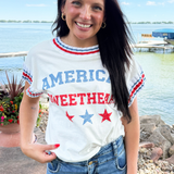 American Sweetheart with Stars Graphic Top