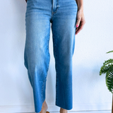 Charlotte High Rise Culottes with Raw Hem