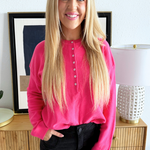 Henley Button Up Sweater - The 308 Boutique