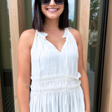 Sleeveless Woven Top w/ Ruffles