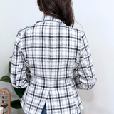 Single Breast Plaid Blazer
