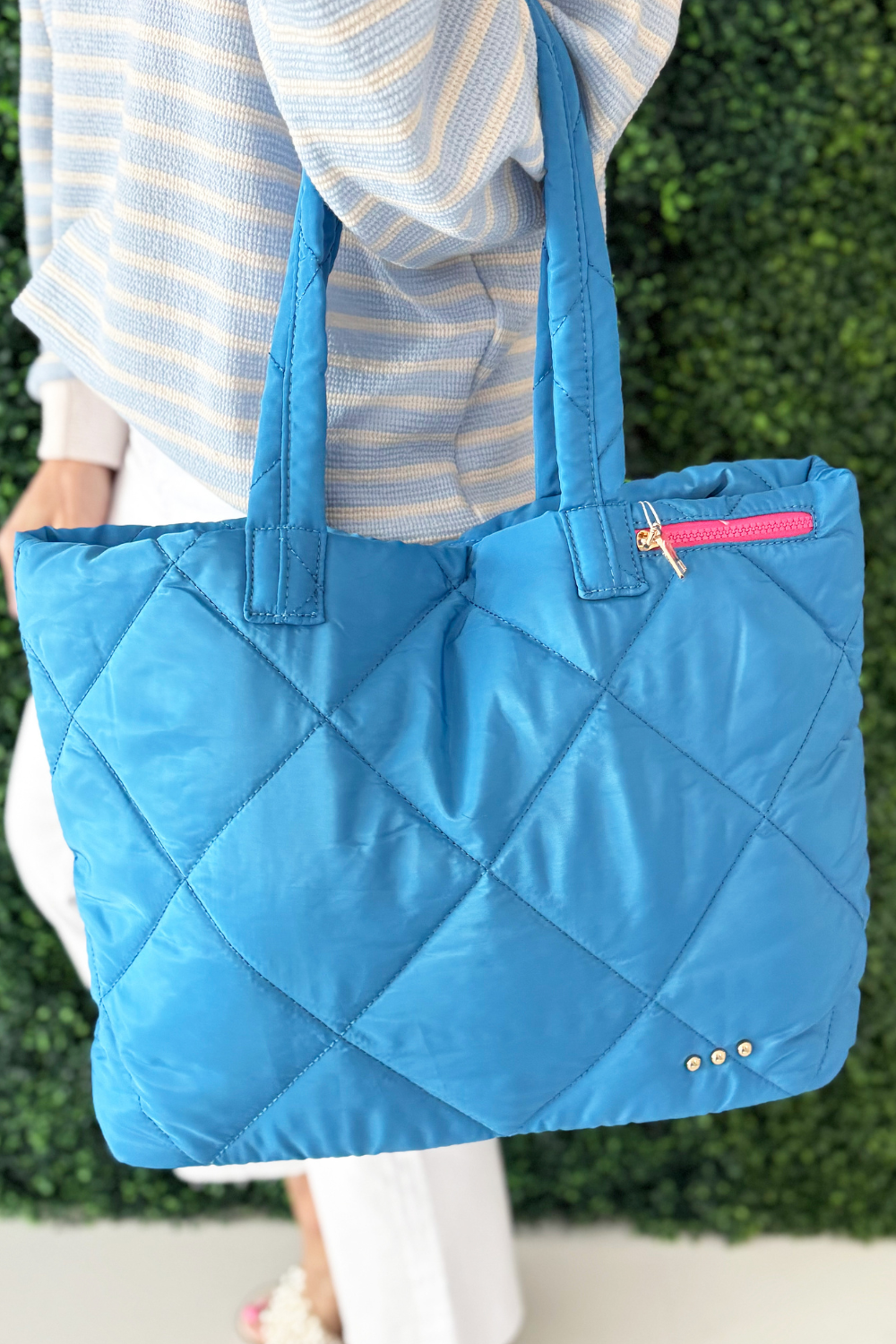 Presley Puffer Quilted Tote Bag with Pouch