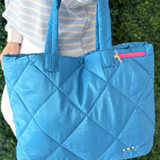 Presley Puffer Quilted Tote Bag with Pouch