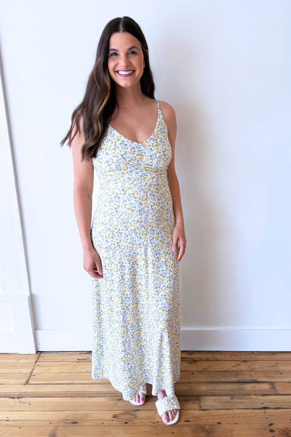 Faya Idra Ditsy Maxi Dress Medium / Cloud Faya Idra Ditsy Maxi Dress Medium / Cloud