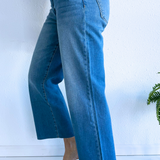 Charlotte High Rise Culottes with Raw Hem