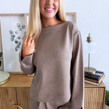Long Sleeve Boat Neck Top