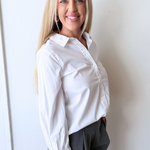 Adjustable Sleeve Button Front Woven Top - The 308 Boutique