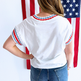 American Sweetheart with Stars Graphic Top