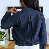 Collared Button Up Denim Jacket