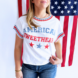 American Sweetheart with Stars Graphic Top
