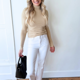 Knit Mock Neck Long Sleeve Top
